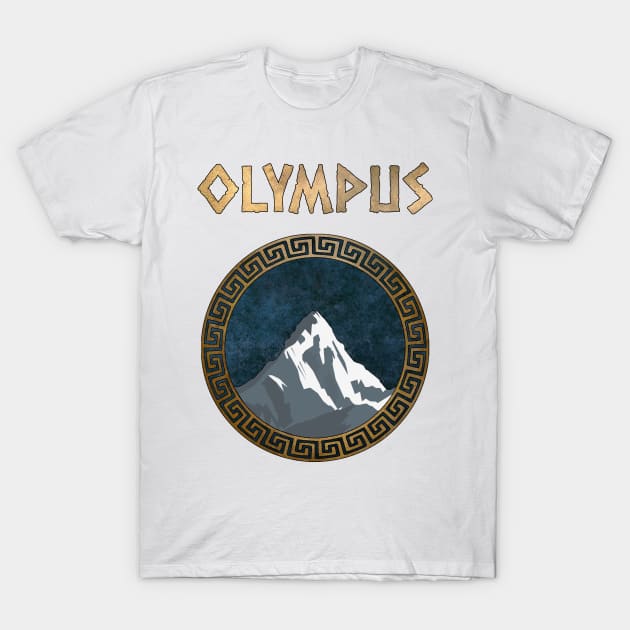 Olympus Ancient Greece Mount Olympus Greek Gods Symbol T-Shirt by AgemaApparel